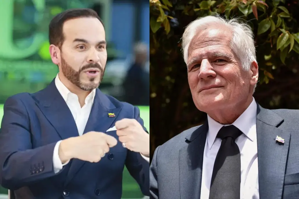 A la izquierda, Abelardo de la Espriella; a la derecha, Miguel Uribe Londoño. FOTO: MANUEL SALDARRIAGA QUINTERO Y COLPRENSA