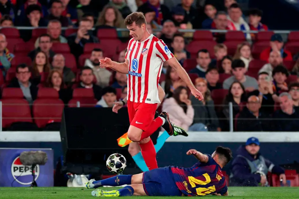 El Atlético de Madrid que dirige el argentino Diego Cholo Simeone dio la sorpresa en el Camp Nou y venció al Barcelona 0-2 en la ida de los cuartos de final de la Champions League. FOTO GETTY 