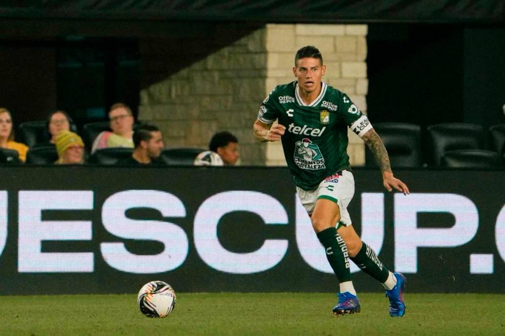 James Rodríguez fue titular con León y estuvo en el campo 76 minutos, en la derrota 1-0 ante Columbus Crew. FOTO TOMADA X @clubleonfc