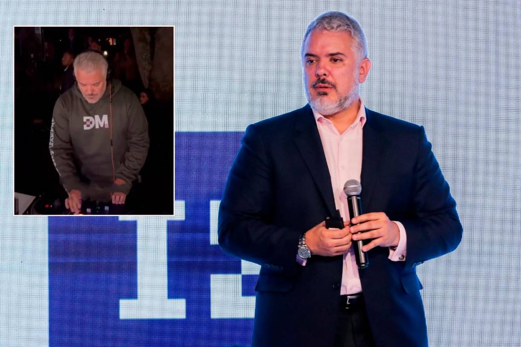 Iván Duque estuvo mezclando música en una fiesta privada. Fotos: Colprensa y redes sociales. 