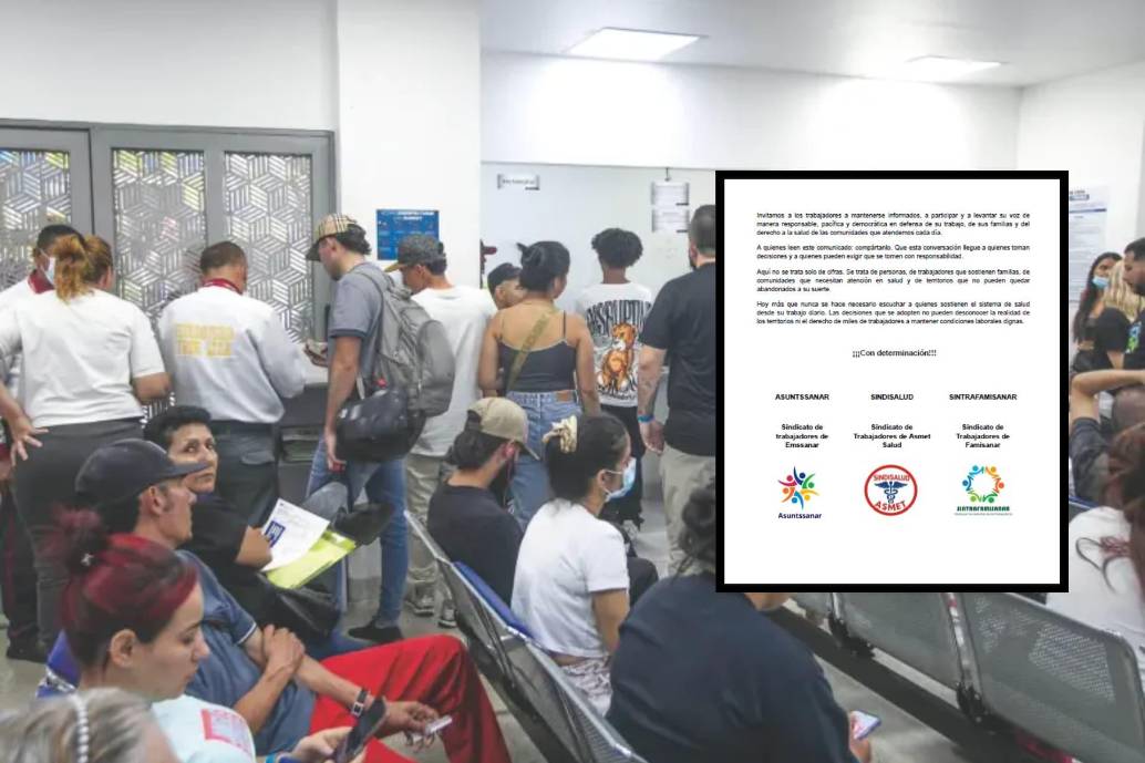 Tres organizaciones sindicales de EPS se pronunciaron en un comunicado. Foto: Julio Herrera/Redes sociales.