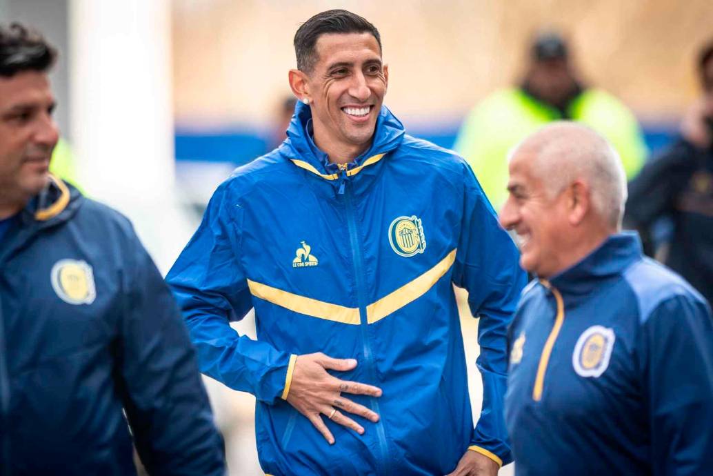 Ángel Di María en su primer entrenamiento con Rosario Central, en su regreso al fútbol argentino. FOTO TOMADA X @RosarioCentral