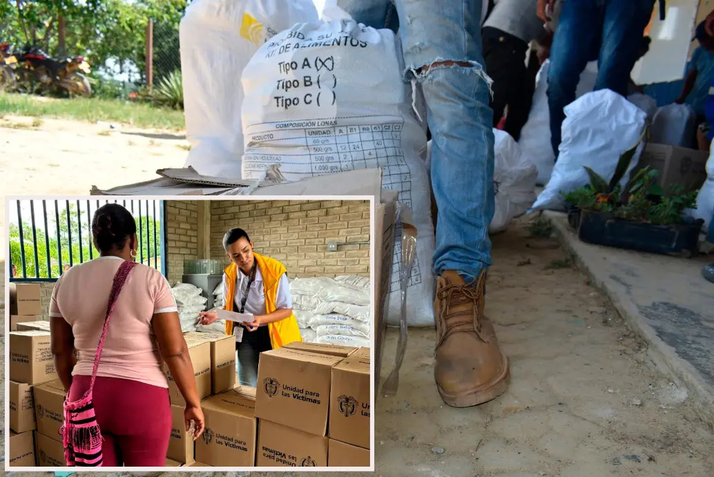Las últimas ayudas humanitarias se entregaron en Valdivia y El Bagre a familias confinadas y desplazadas. FOTOS Cortesía Unidad para las Víctimas