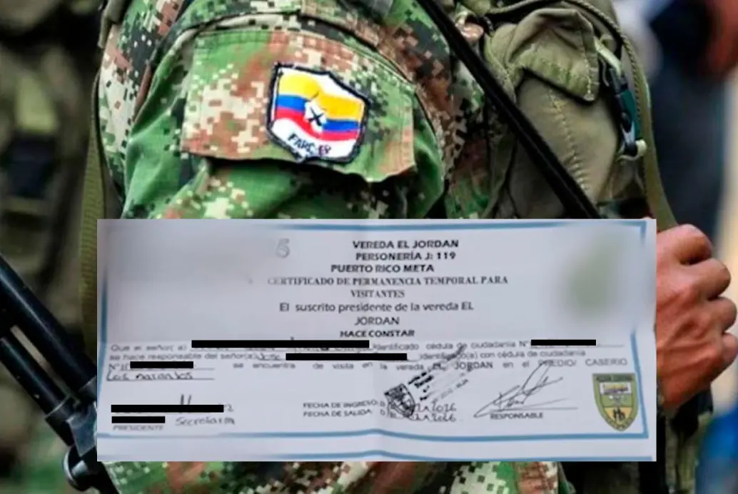 Este es uno de los certificados de permanencia temporal expedido en una vereda del departamento del Meta. FOTOS: CORTESÍA.