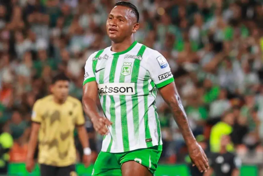 El delantero Alfredo Morelos será una baja importante para Atlético Nacional en el duelo ante Junior, este domingo. FOTO MANUEL SALDARRIAGA 