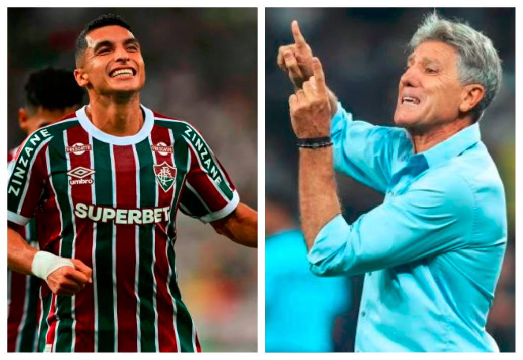 En la imagen aparecen Kevin Serna y el técnico Renato. FOTOS FLUMINENSE FC