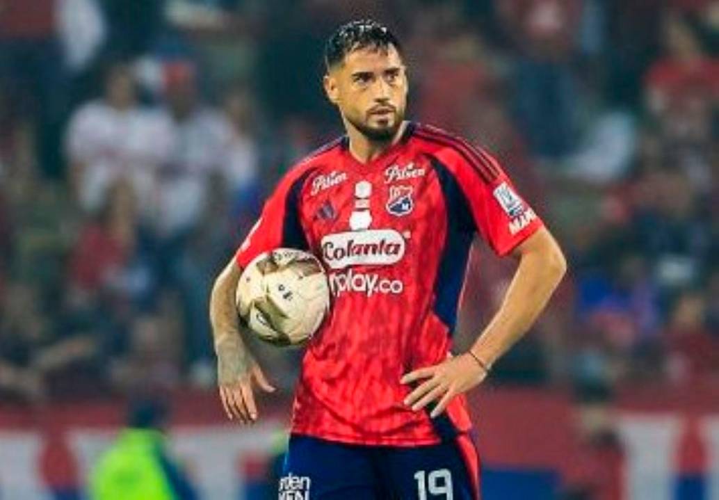 El delantero del DIM, Francisco Fydriszewski no podrá jugar el domingo, cuando el Poderoso reciba en el Atanasio Girardot a Alianza. FOTO CAMILO SUÁREZ 