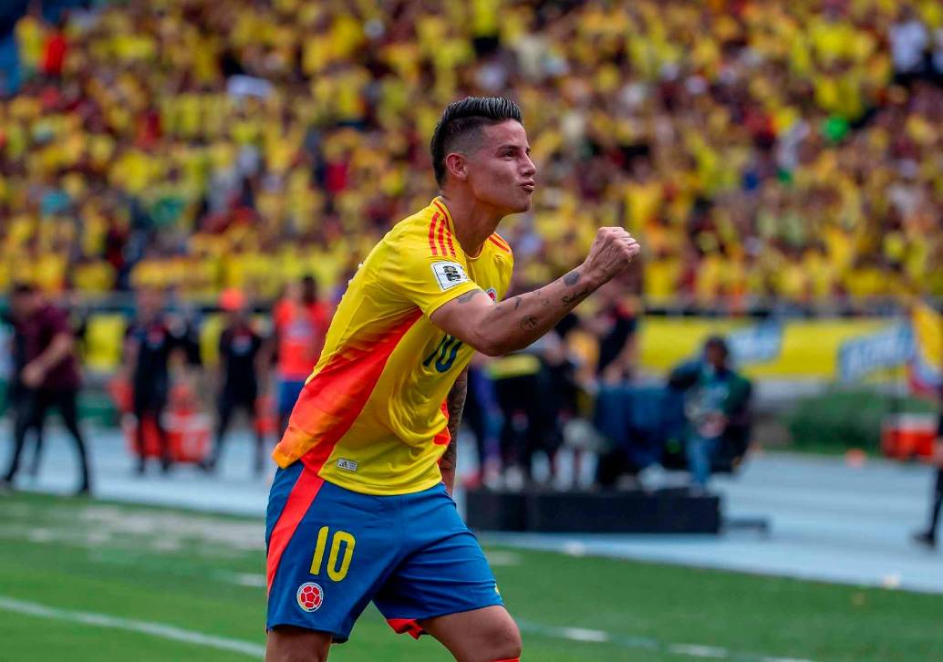 James Rodríguez comanda el listado de convocados por Néstor Lorenzo para los amistosos ante Croacia y Francia. FOTO JUAN ANTONIO SÁNCHEZ 