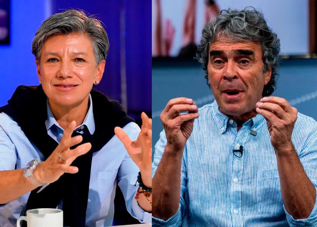 Claudia López y Sergio Fajardo, candidatos presidenciales. FOTO: Julio Herrera
