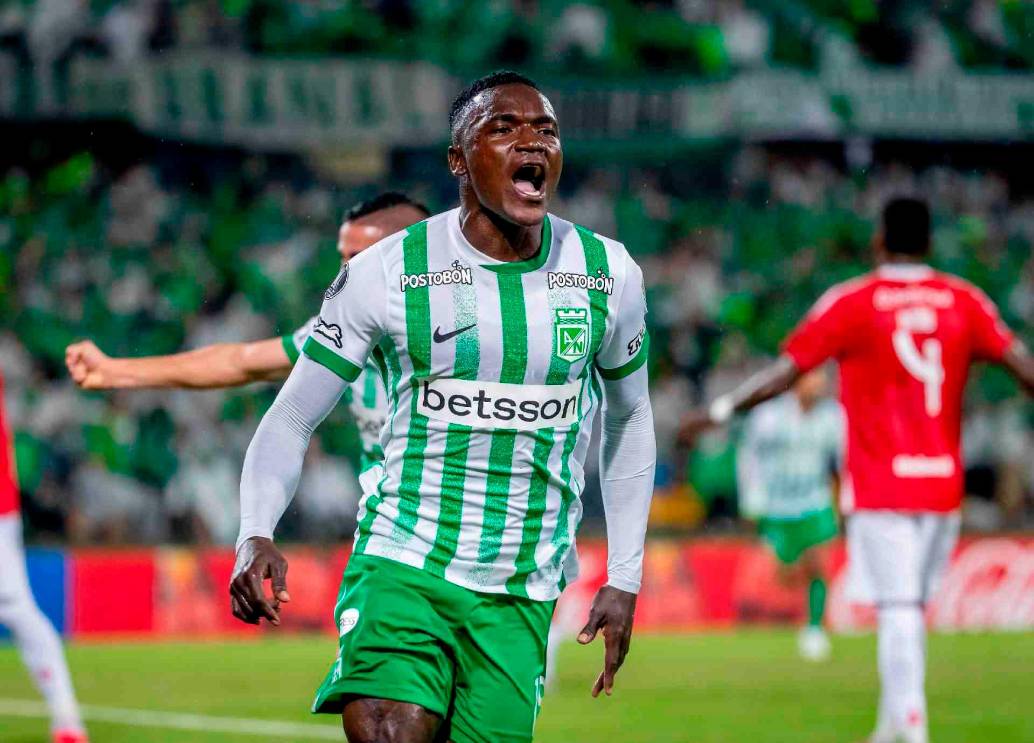 Kevin Viveros es el goleador de Atlético Nacional en la Copa Libertadores, suma cuatro tantos en el certamen. FOTO MANUEL SALDARRIAGA 