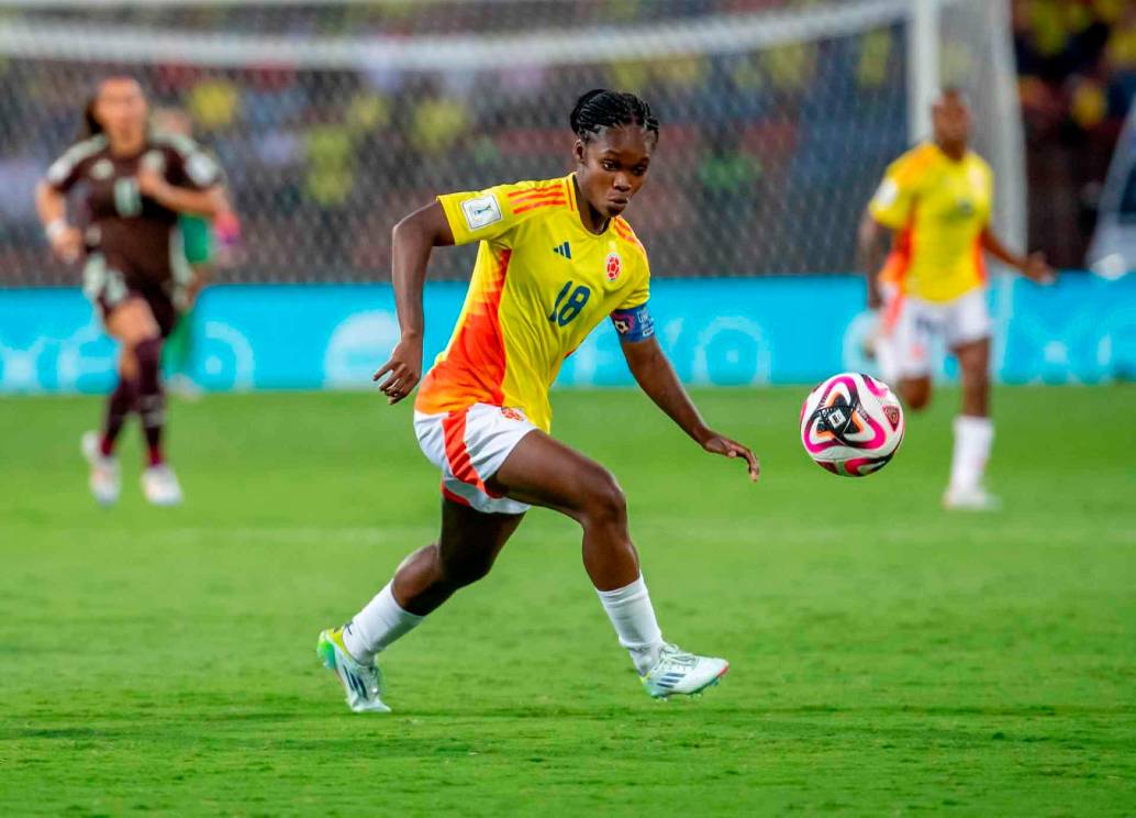 La delantera Linda Caicedo lidera la ofensiva de Colombia para el duelo ante Bolivia por la tercera fecha de la Liga de Naciones. FOTO JUAN ANTONIO SÁNCHEZ 