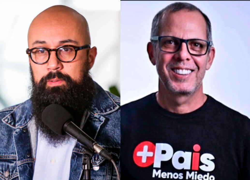 Carlos Carrillo, director de la UNGRD y Alfredo Saade, jefe de Despacho del presidente Gustavo Petro. FOTOS COLPRENSA