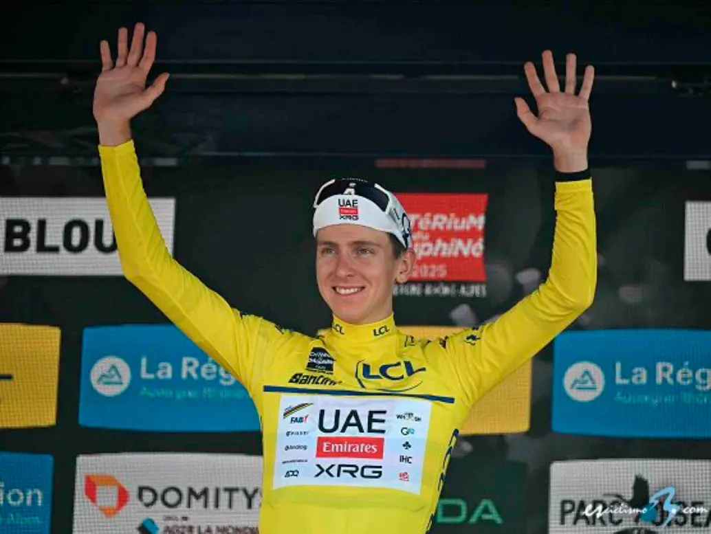El ciclista esloveno Tadej Pogacar conquistó por primera vez el prestigioso Critérium del Dauphiné.<b> </b>FOTO TOMADA X@dauphine