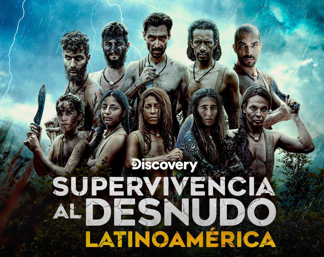Póster de la segunda temporada de Supervivencia al desnudo Latinoamérica, que se estrena la próxima semana en Discovery. FOTO Cortesía Discovery