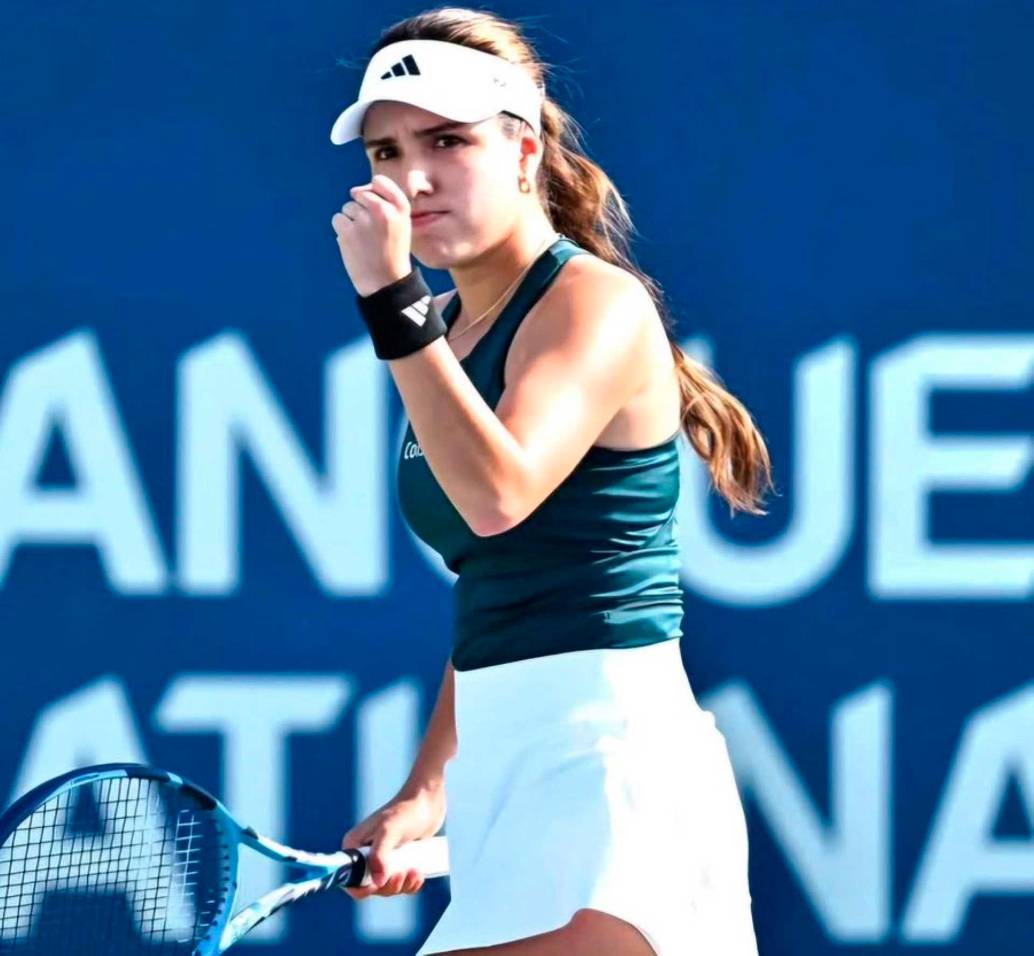 Camila Osorio empezó con pie derecho su camino en el Masters de Cincinnati, en Estados Unidos. FOTO: Cortesía MindeDeporte