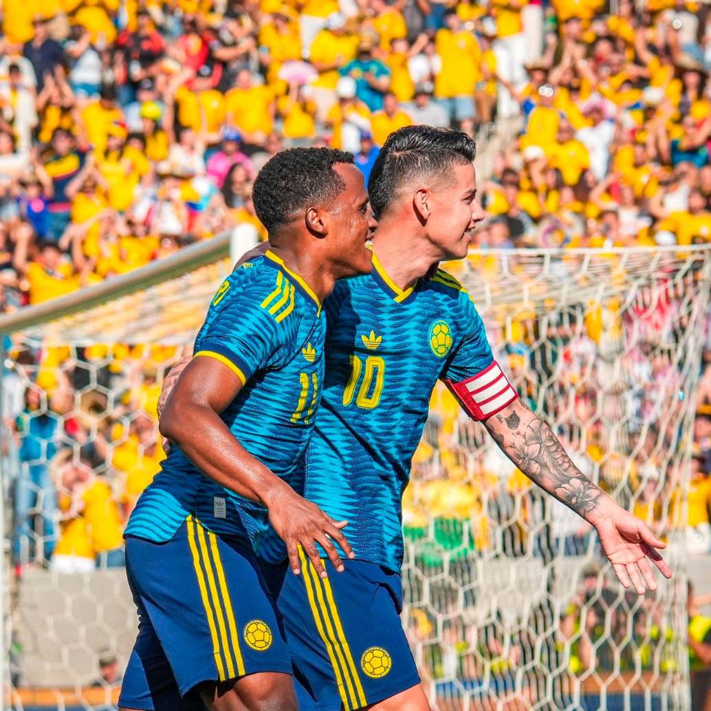 Jhon Arias y James Rodríguez, una sociedad que le puede dar a Colombia un muy buen resultado en el Mundial. FOTO FCF
