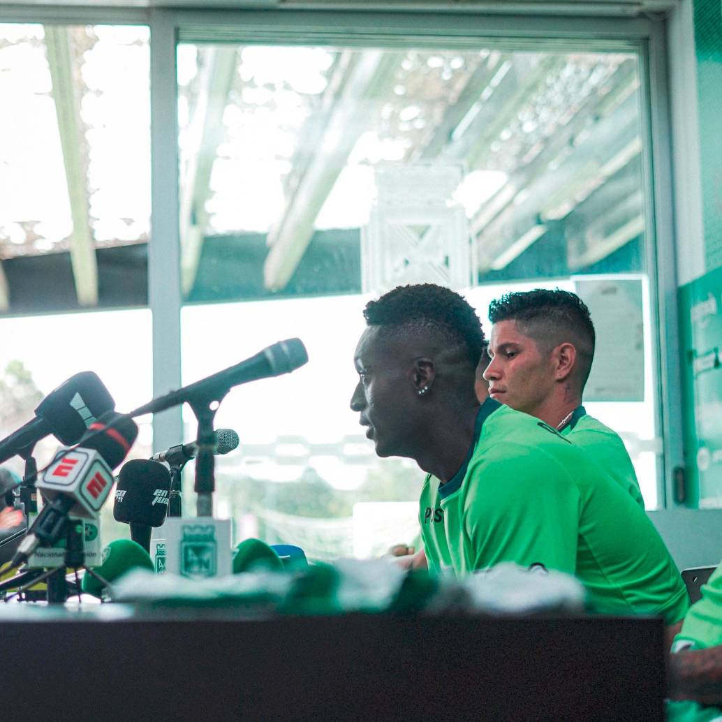 Marlos Moreno durante la rueda de prensa de la presentación de los refuerzos de Nacional. FOTO CORTESÍA NACIONAL