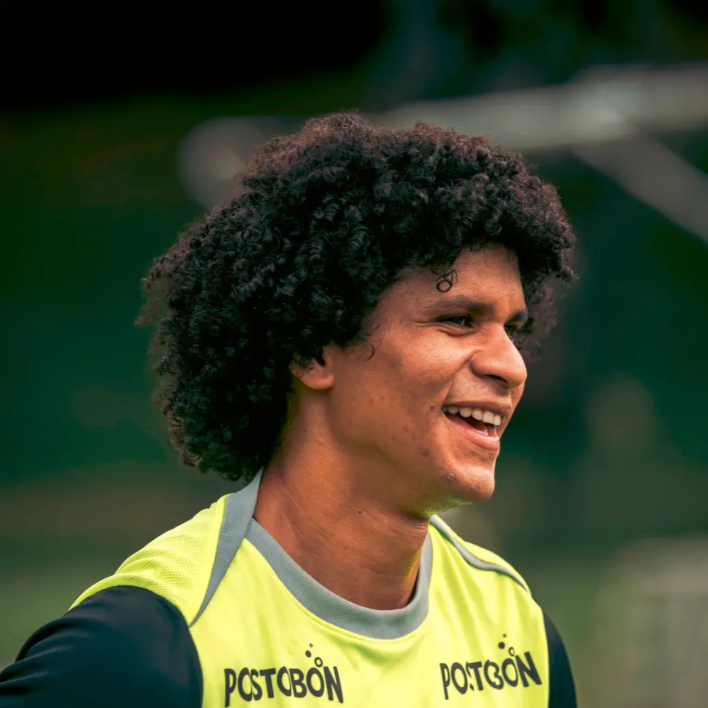 Eduard Bello durante una de las prácticas de Nacional. FOTO ATLÉTICO NACIONAL