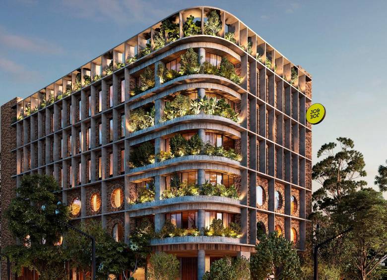 Así se verá el hostal Jo & Joe en El Poblado de Medellín en el que se invierten más de $18.000 millones. FOTO cortesía