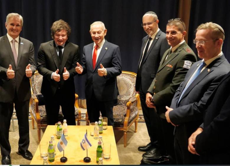 Javier Milei y Benjamin Netanyahu se reunieron en la sede de las Naciones Unidas, en Nueva York, durante la visita del presidente argentino a Estados Unidos. FOTO: Gobierno de Argentina. 
