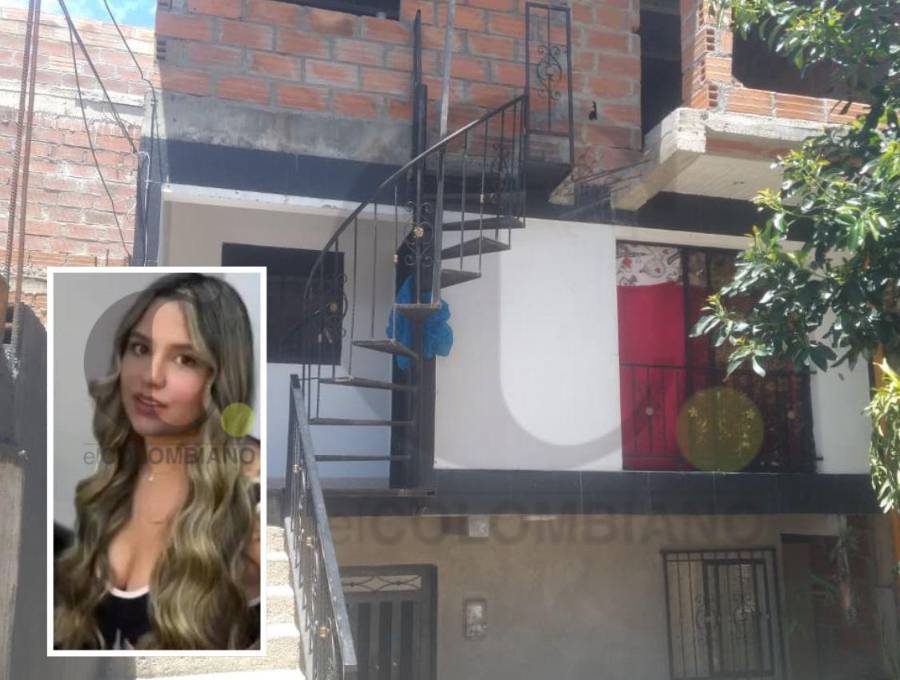 María Fernanda López Castellanos (detalle), de 20 años, fue asesinada dentro de esta casa del barrio El Limonar, en el corregimiento San Antonio de Prado, de Medellín, en medio de un altercado con su compañero sentimental, quien fue capturado. FOTOS: GUILLERMO LEÓN OSPINA MUÑOZ Y CORTESÍA