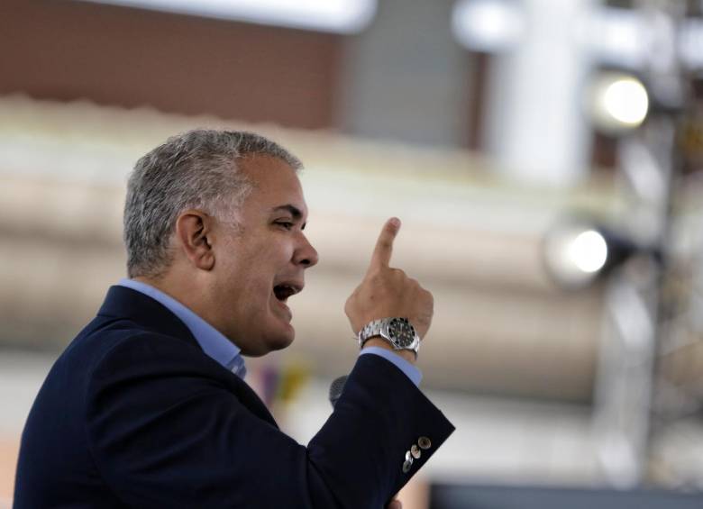 El presidente Iván Duque invitó a los colombianos a votar “bien” en las elecciones presidenciales del 29 de mayo. FOTO: COLPRENSA