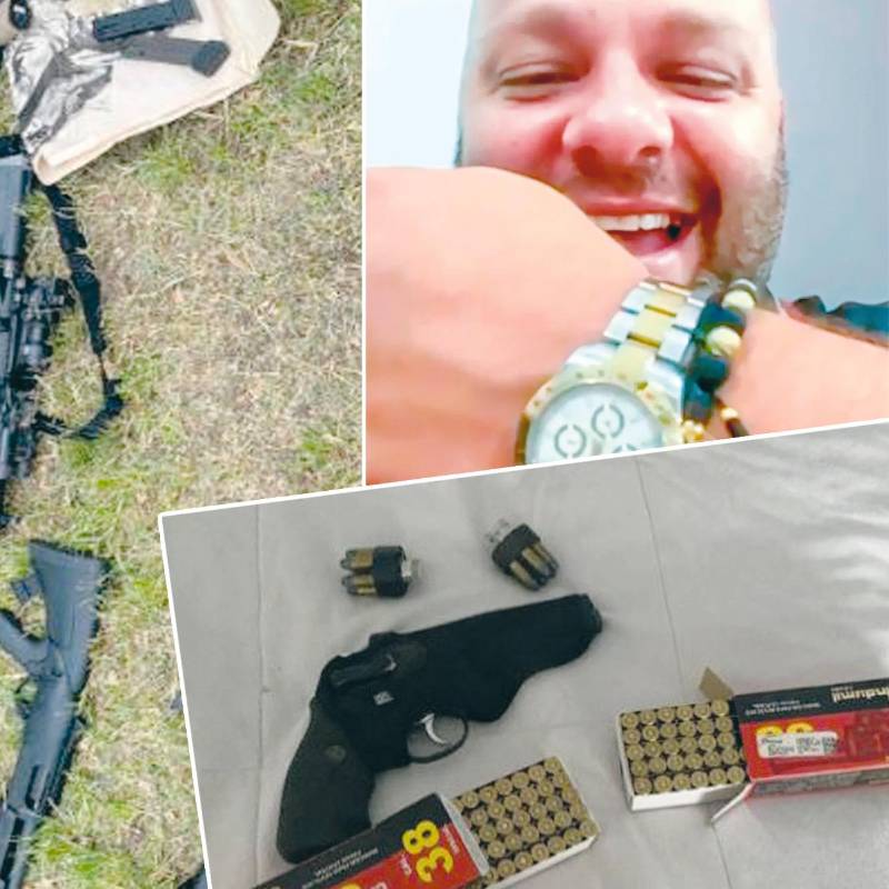 Miguel Quintero, para quien pedirán medida de aseguramiento intramural, ha aparecido en chats exhibiendo sus lujos, pero también armas hasta de largo alcance. Fotos: expediente y cortesía