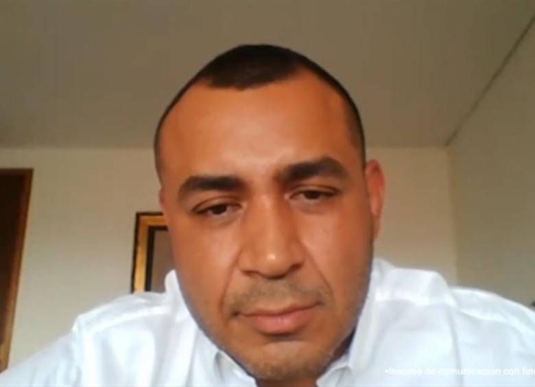 Toma de cuando a Rubén Darío Iregui le leían sus cargos. FOTO: Pantallazo video Fiscalía
