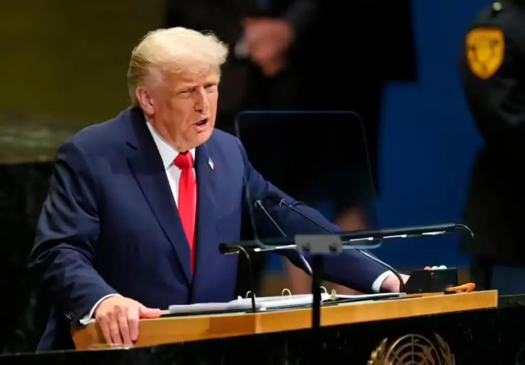 Donald Trump hizo una interevnción de casi una hora ante la Asamblea General de la ONU. FOTO AFP