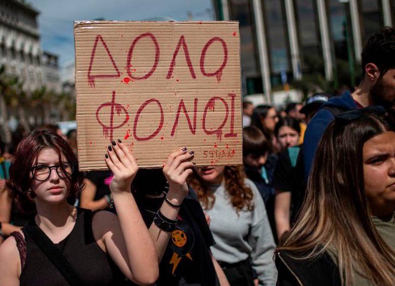 El accidente se presentó el pasado 28 de febrero y ha generado varias manifestaciones en contra del Gobierno griego. FOTO: AFP