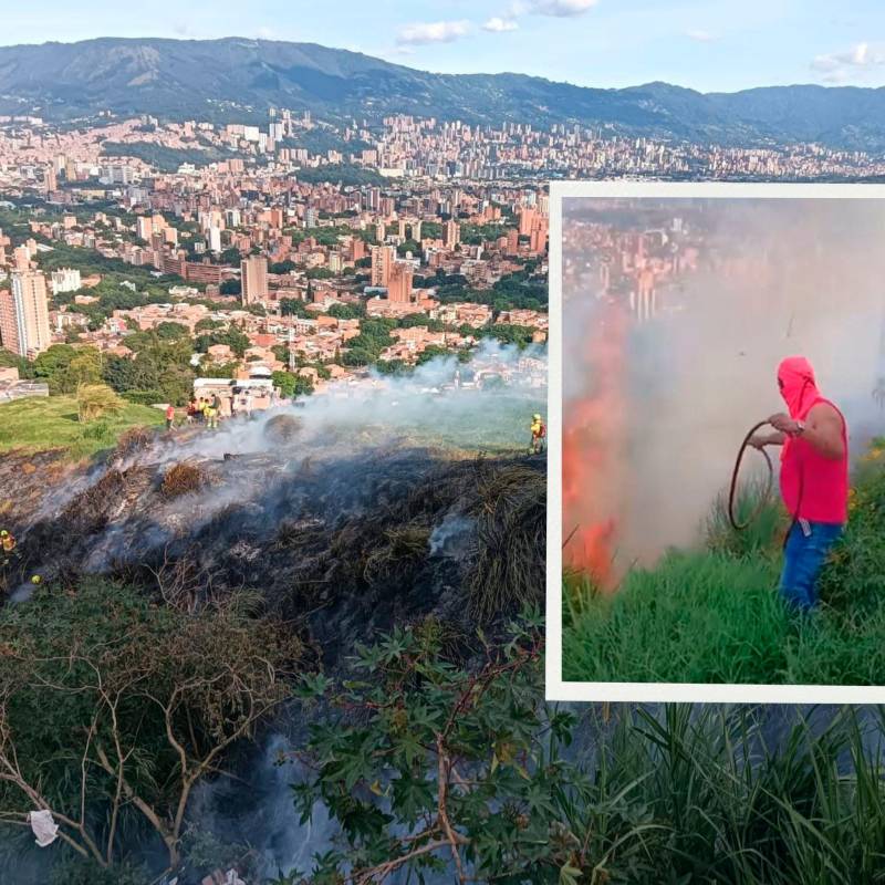 Con trapos y una manguera comunidad intentó apagar incendio en la 13/FOTOS: REDES SOCIALES