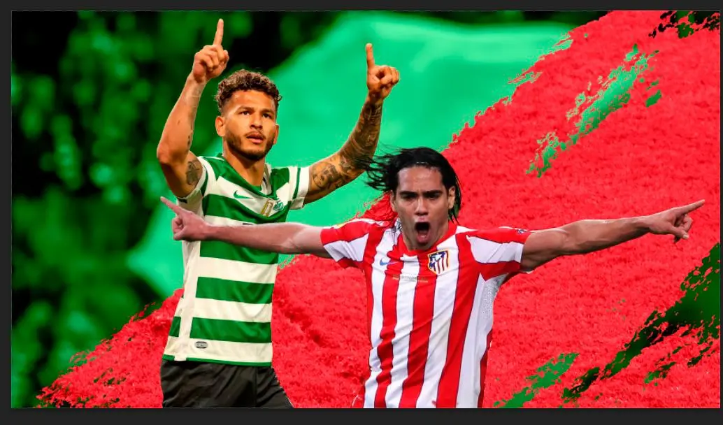 El delantero samario Luis Suárez es uno de los goleadores del Sporting de Lisboa de Portugal. Falcao tuvo su mejor momento en el Atlético de Madrid . Fotos: Getty