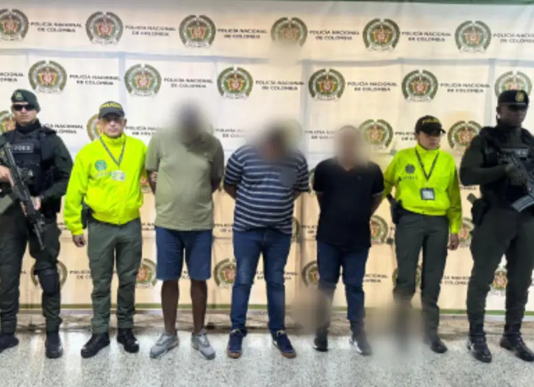 Tres de los cuatro detenidos en la operación Renacer fueron capturados en Medellín. FOTO: Cortesía