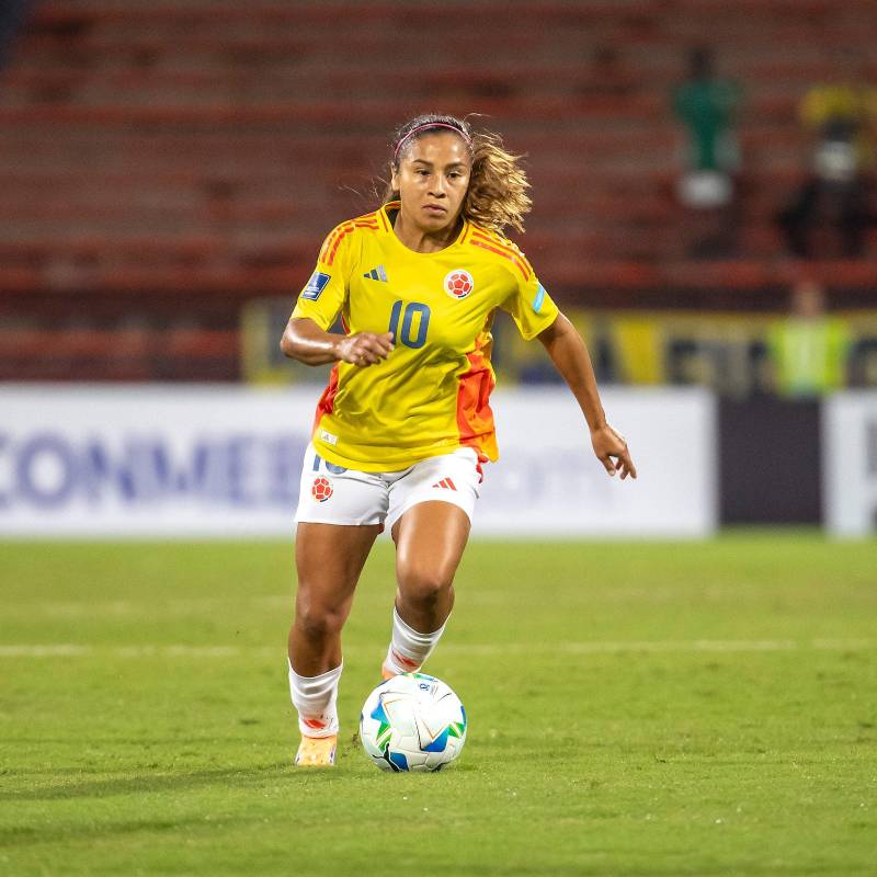 Leicy Santos continúa siendo una de las jugadoras desequilibrantes, al lado de Linda Caicedo, de la Selección Colombia Femenina. Ya suma cuatro goles en la Copa de Naciones de fútbol. FOTO JUAN ANTONIO SÁNCHEZ