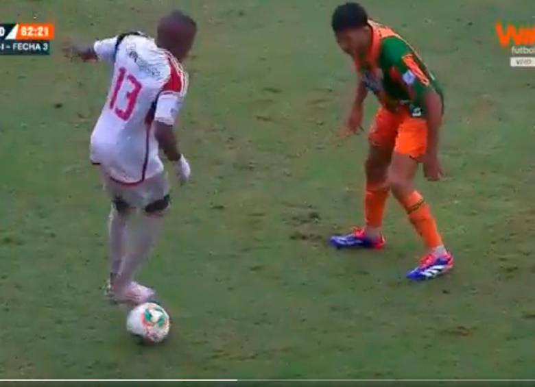 El jugador Francisco Chaverra cumplió un buen partido con el Medellín en el partido contra el cuadro naranja. FOTO: Captura de video