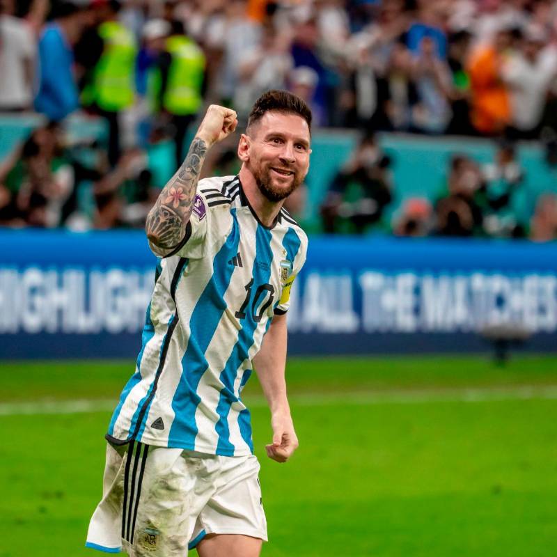 El futbolista argentino Lionel Messi será el capitán del equipo albiceleste en su tercera Copa del Mundo consecutiva. Foto: Getty