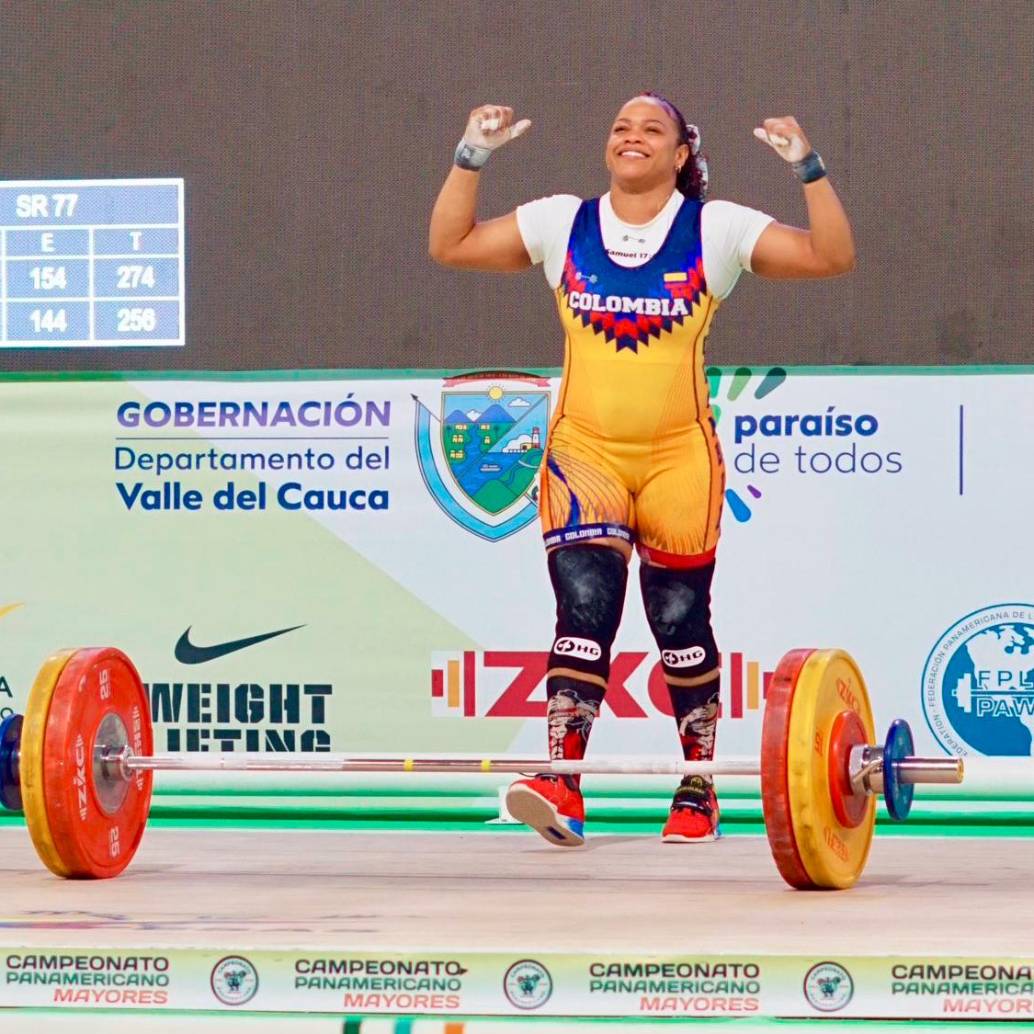 Mari Leivis, gran figura de Colombia en el Panamericano de Pesas. FOTO COC