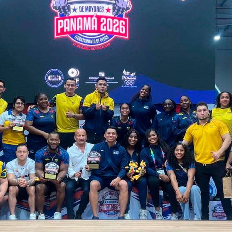 La Selección Colombia de levantamiento de pesas celebra su título en el Campeonato Panamericano de Panamá 2026, donde ratificó el trabajo que se realiza en el país y el talento de sus deportistas. FOTO INSTAGRAM FEDEPESAS