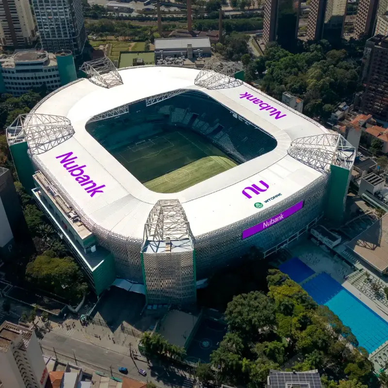 El estadio del Palmeiras, ahora bajo el naming de Nubank, es el principal recinto de conciertos en Sudamérica y uno de los más grandes de la región. FOTO: Cortesía