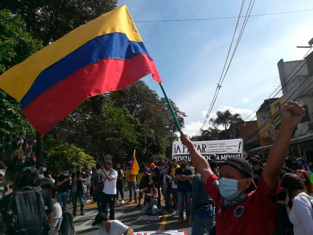 Las autoridades no reportan alteraciones al orden público en la ciudad, pero se presentan bloqueos en la autopista Medellín-Bogotá a la altura del municipio de Guarne. Foto Manuel Saldarriaga