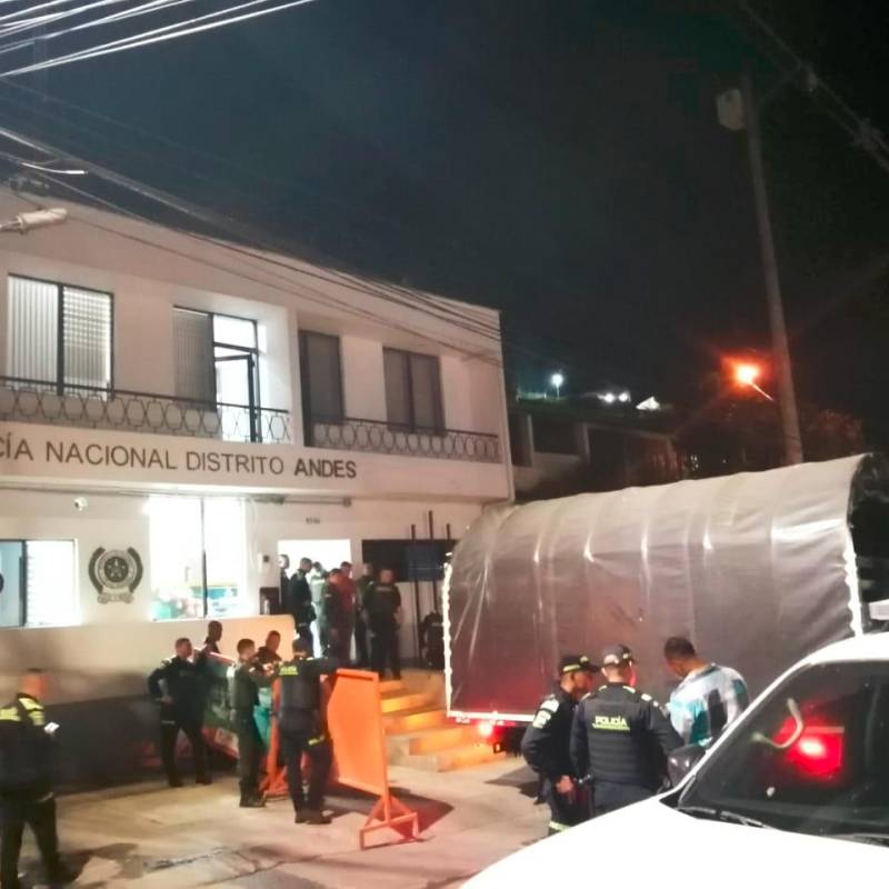 En la estación de Policía de Andes se registró ese nuevo intento de fuga de internos. Había 40, entre ellos algunos que estaban condenados a más de 40 años. FOTO: CORTESÍA CONEXIÓN SUR