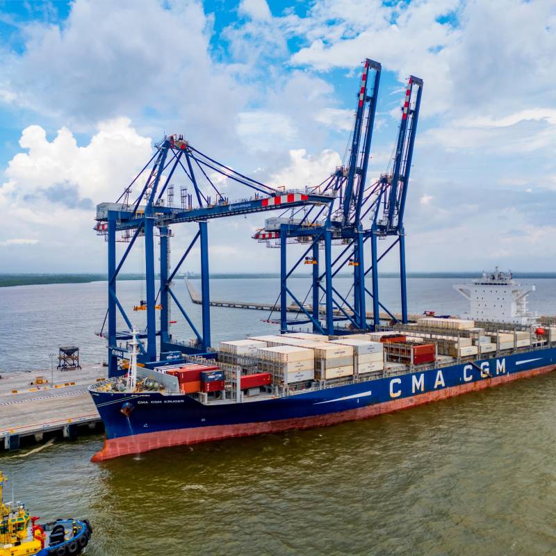 Puerto Antioquia marcó un hito para el comercio exterior colombiano al realizar la primera exportación de café colombiano desde el Urabá antioqueño. FOTO CORTESÍA PUERTO ANTIOQUIA