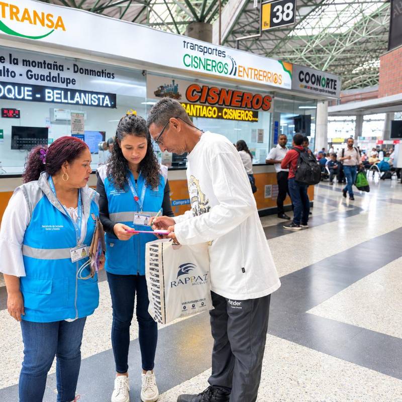 La Alcaldía de Medellín ha acompañado sus retornos con la estrategia regresos humanitarios voluntarios. Foto: cortesía Alcaldía de Medellín.