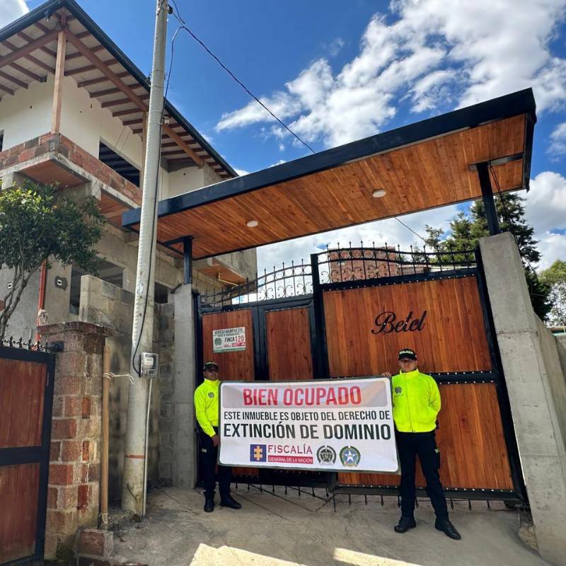 Uno de los cinco inmuebles que la Policía de Antioquia le ocupó a la banda criminal “El Mesa”. FOTO: Policía Antioquia