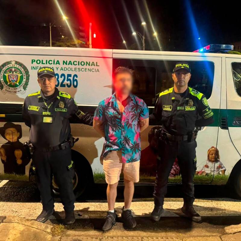 El extranjero, un hombre de 45 años, tendrá que responder por presunta demanda de explotación sexual con persona menor de 18 años. FOTO: POLICÍA