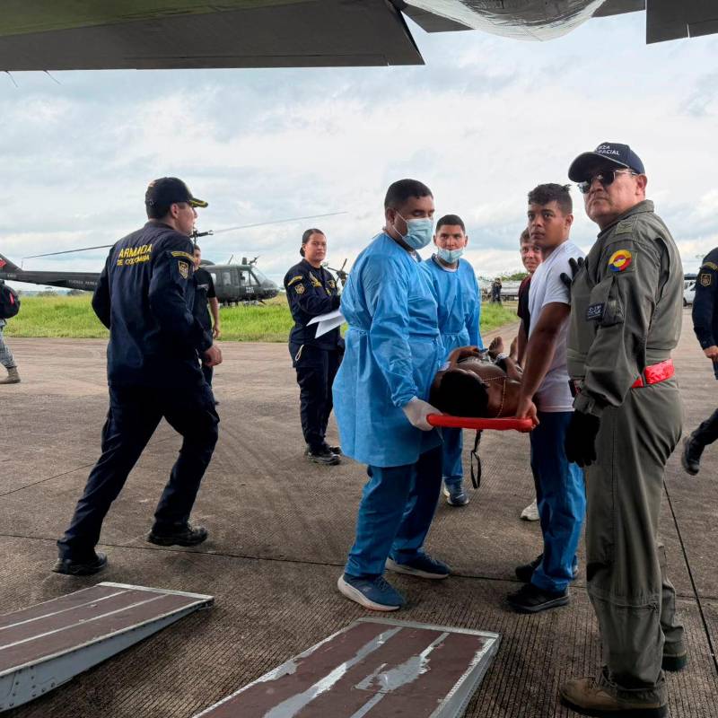 El aeropuerto de Puerto Leguízamo es operado por el municipio, en medio de múltiples precariedades. FOTO: CORTESÍA FUERZAS MILITARES.