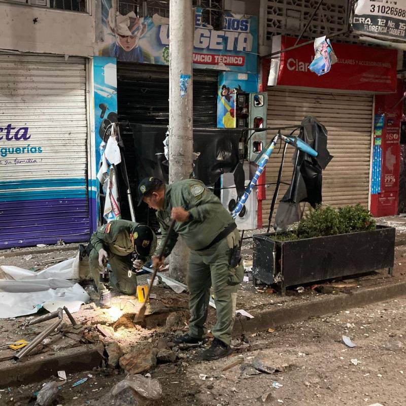 En horas de la madrugada un artefacto explosivo fue detonado en pleno centro de Florencia, Caquetá. Foto: redes sociales