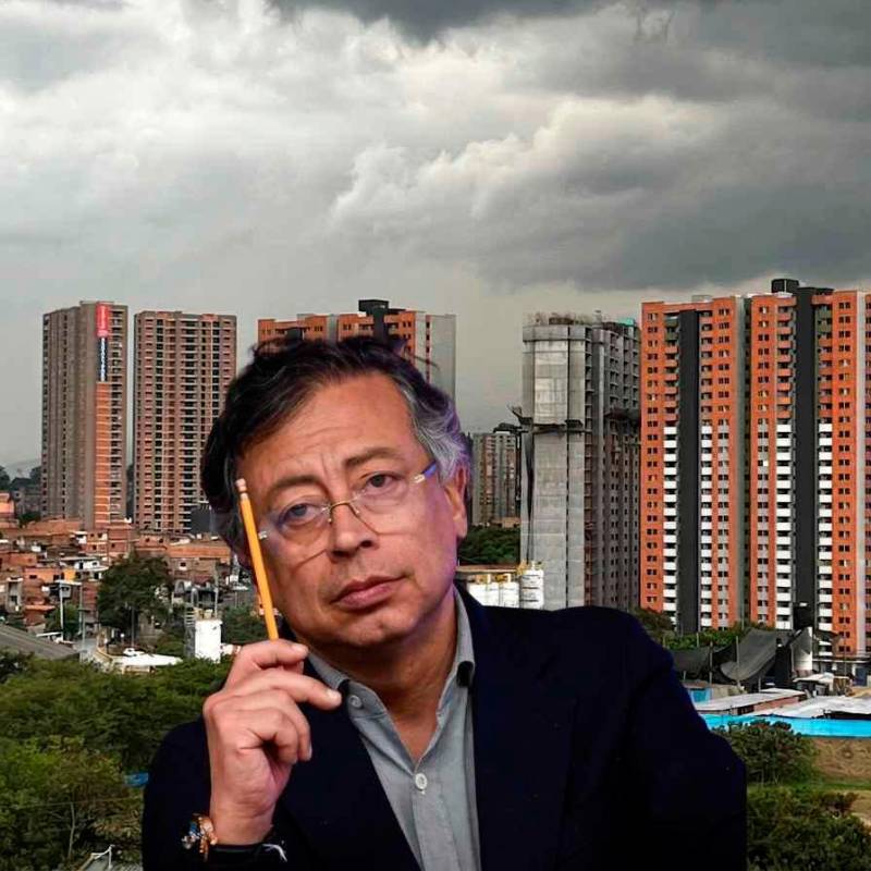 Las declaraciones del presidente, Gustavo Petro, generaron reacciones en el sector constructor y político. FOTO: COLPRENSA Y EL COLOMBIANO