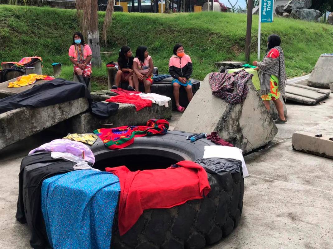El pedido de la Minga es conversar con la Gobernación de Antioquía, la Alcaldía de Medellín y el ministro del Interior, Daniel Palacios. Foto: Julio César Herrera 