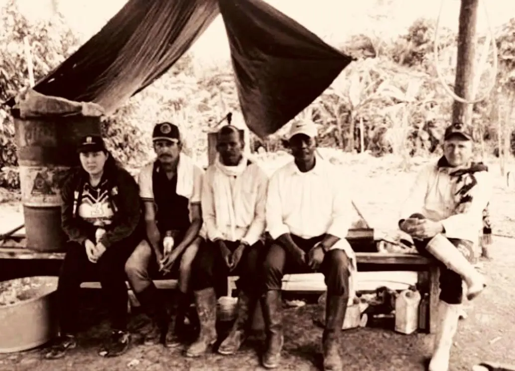 De izquierda a derecha Maryuri Hernández, Jesús Valero, Jaime Caicedo, Óscar García y Nixon Peñalosa. FOTO CORTESÍA FUERZAS MILITARES. 